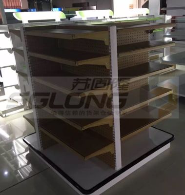 4 Side Medicine Pharmacy / Supermarket Display Standard Metal Shelf