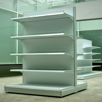 Metal Supermarket Display Racks with Eco-friendly Feature and Powder Coated Surface Treatment
